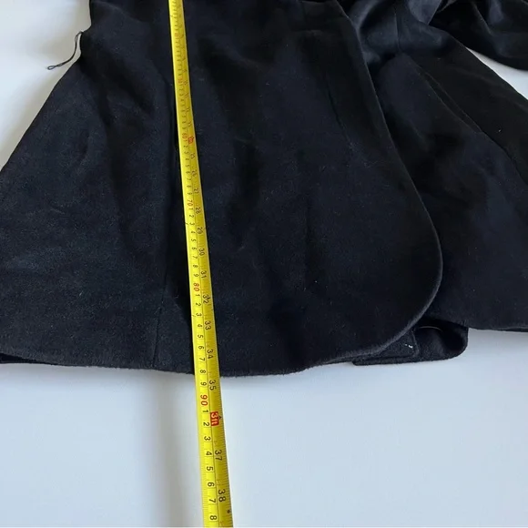 Forecaster Women's Fox-Fur-Collar Maxi Reefer Coat (Black) size 16 luxe wear NWT - Picture 14 of 14